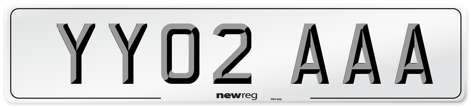 YY02 AAA Number Plate from New Reg